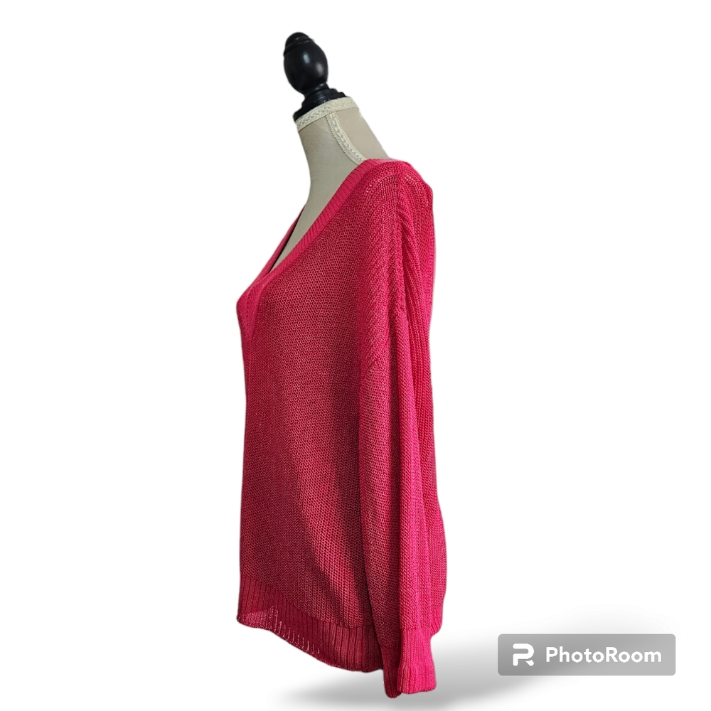 Country Road | V Neck & Back Sweater - Pink - Picture 4 of 12